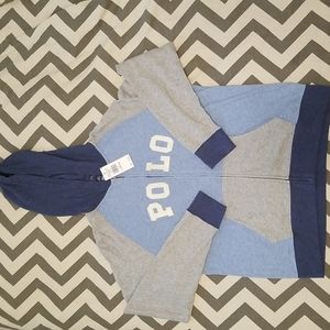 Boys L (14-16) Polo Hoodie. NWT!